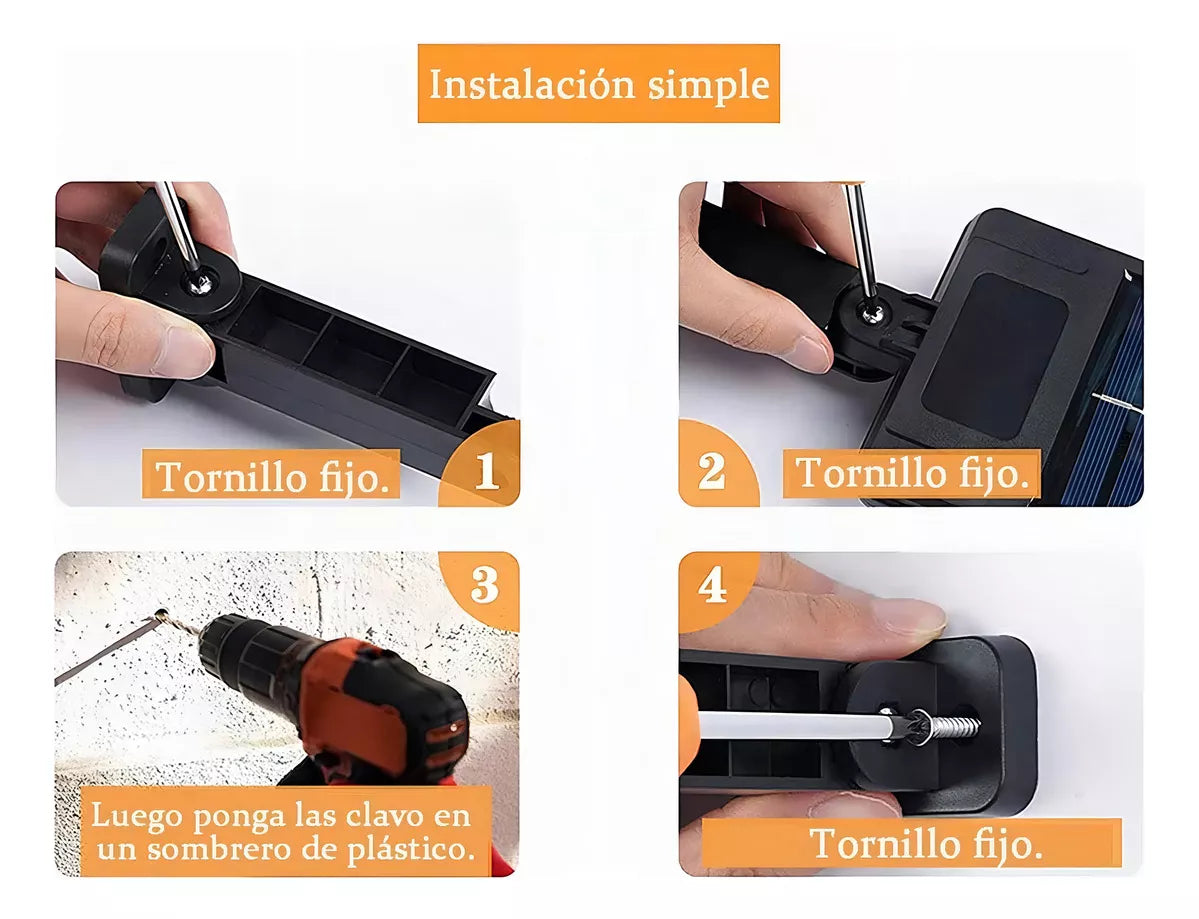 Lámpara Solar Led 616B con luz Blanco fr