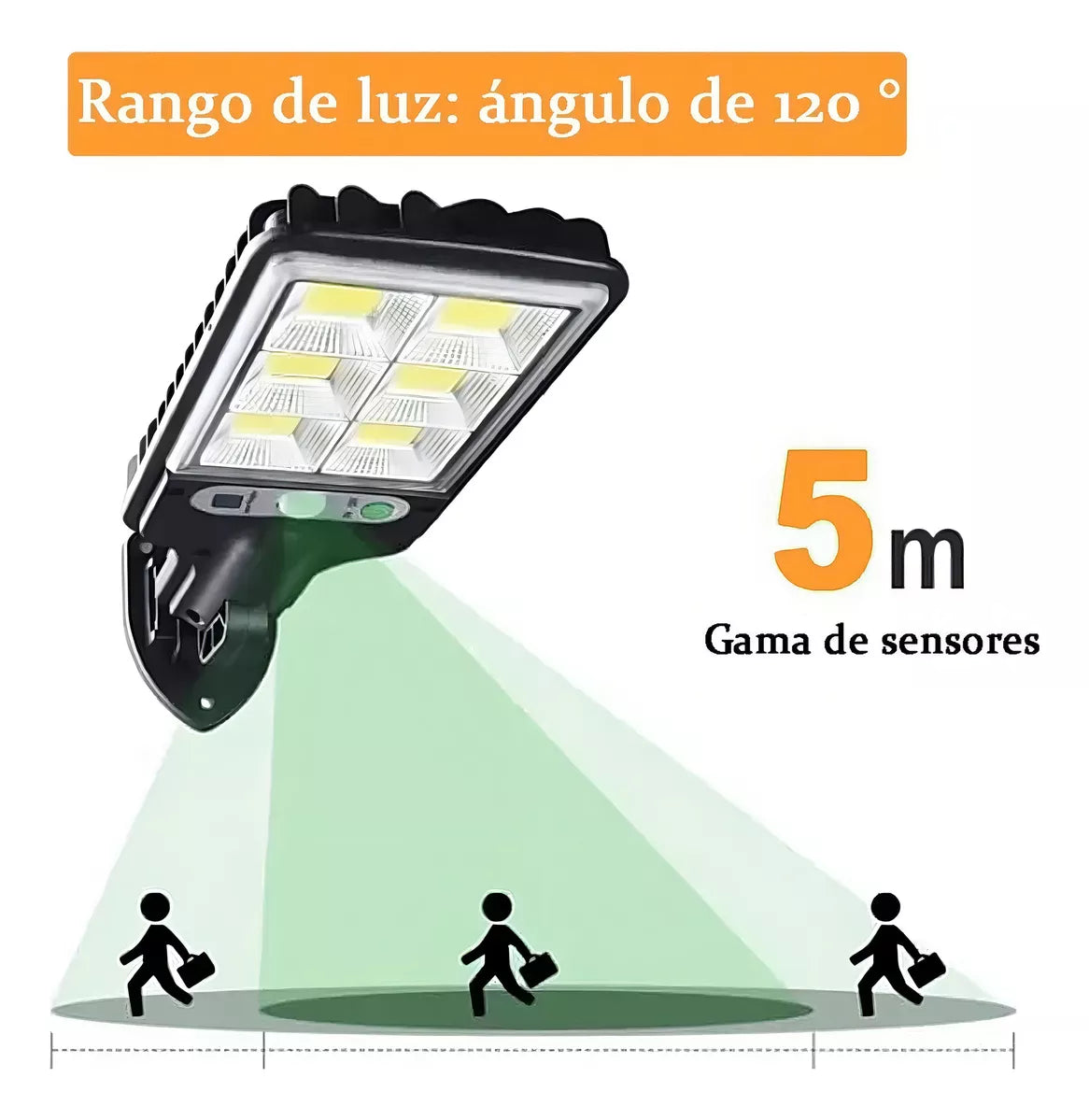 Lámpara Solar Led 616B con luz Blanco fr